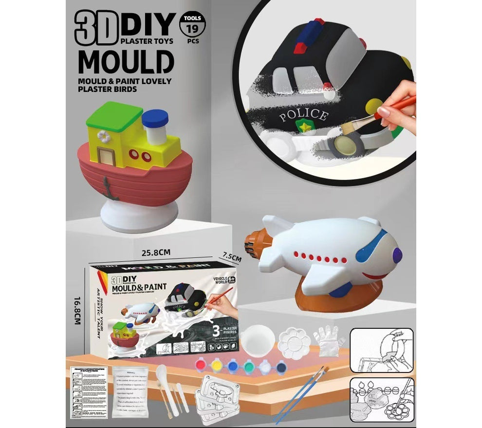 Molde 3D real -  Molde y pintura y yeso 3D, diseño medios de transporte