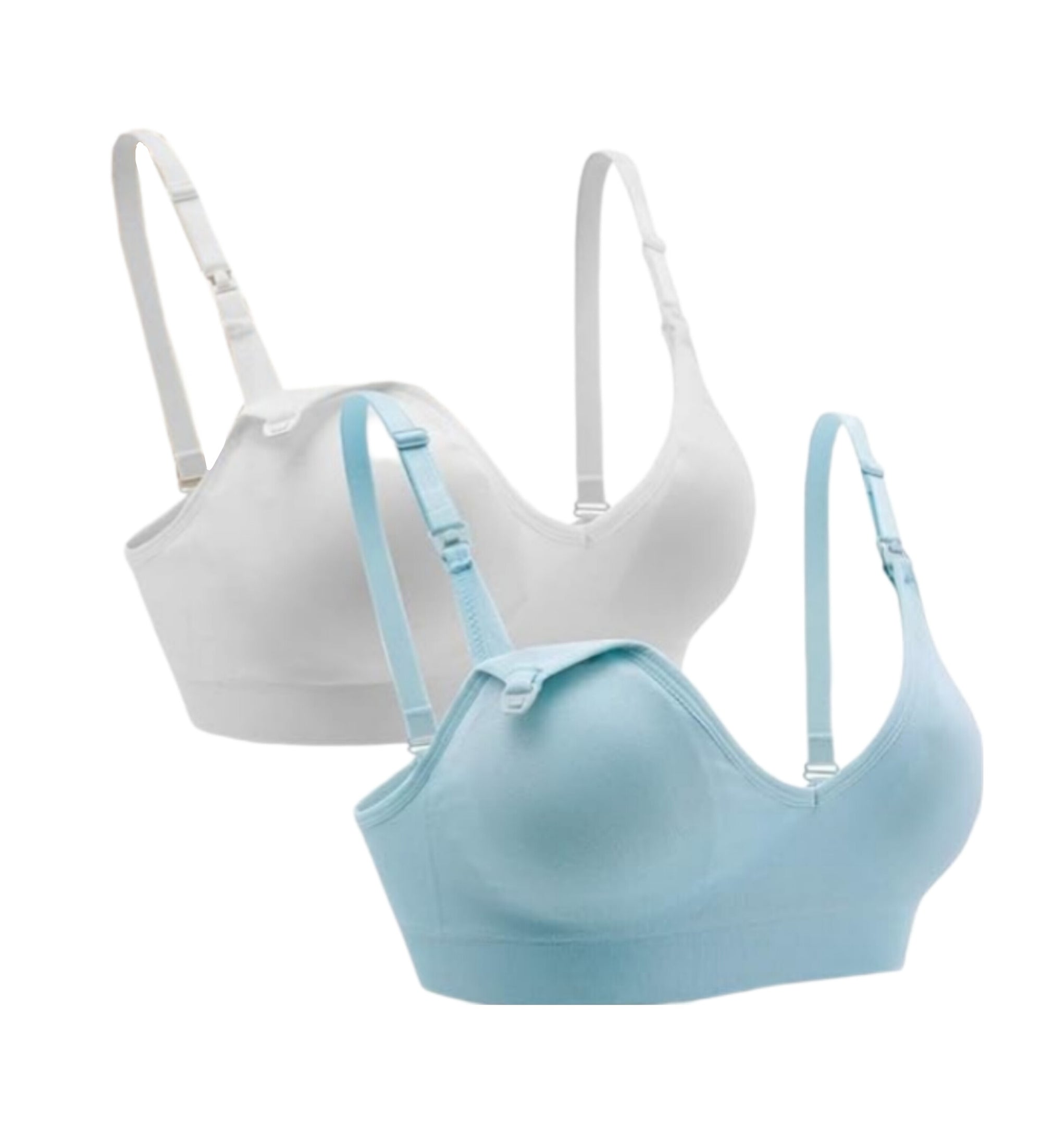 Suekaphin - Brasier de lactancia sin varillas, con cuello en V, set de 2, talla M
