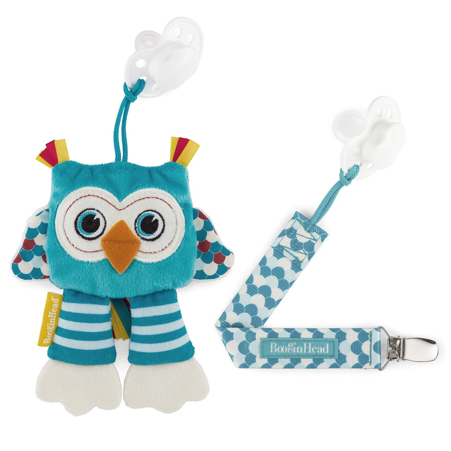 BooginHead Soporte para chupete de peluche y clip para chupete