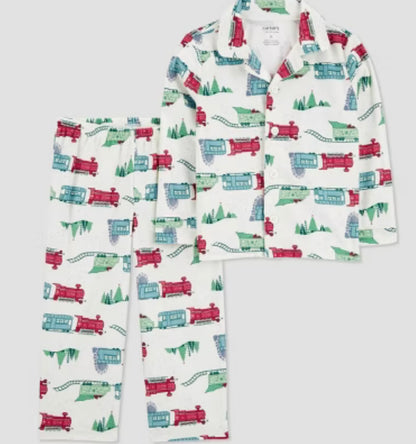 Conjunto de pijama navideño Carters de manga larga de 2 piezas, 12 meses
