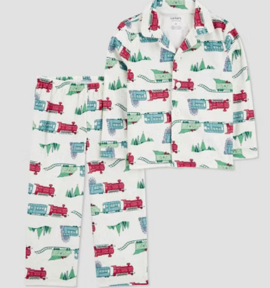 Conjunto de pijama navideño Carters de manga larga de 2 piezas, 12 meses