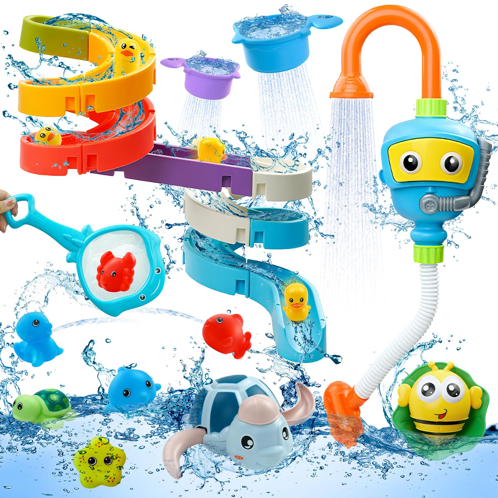 ADFO 48 juguetes de baño