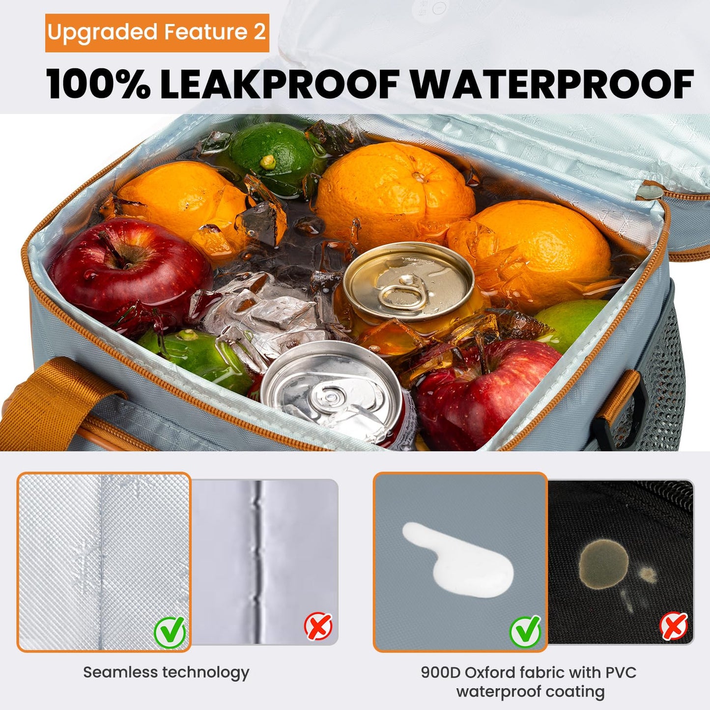 Bolsa térmica de almuerzo con correa para el hombro