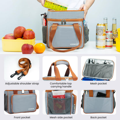 Bolsa térmica de almuerzo con correa para el hombro