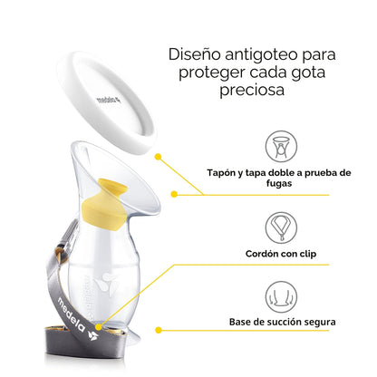 Medela Colector de Leche Materna de Silicona, 3.4 oz/100 mL