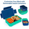 FANCILLA Caja Bento para niños, paquete de 2 recipientes a prueba de fugas con compartimento extraíble