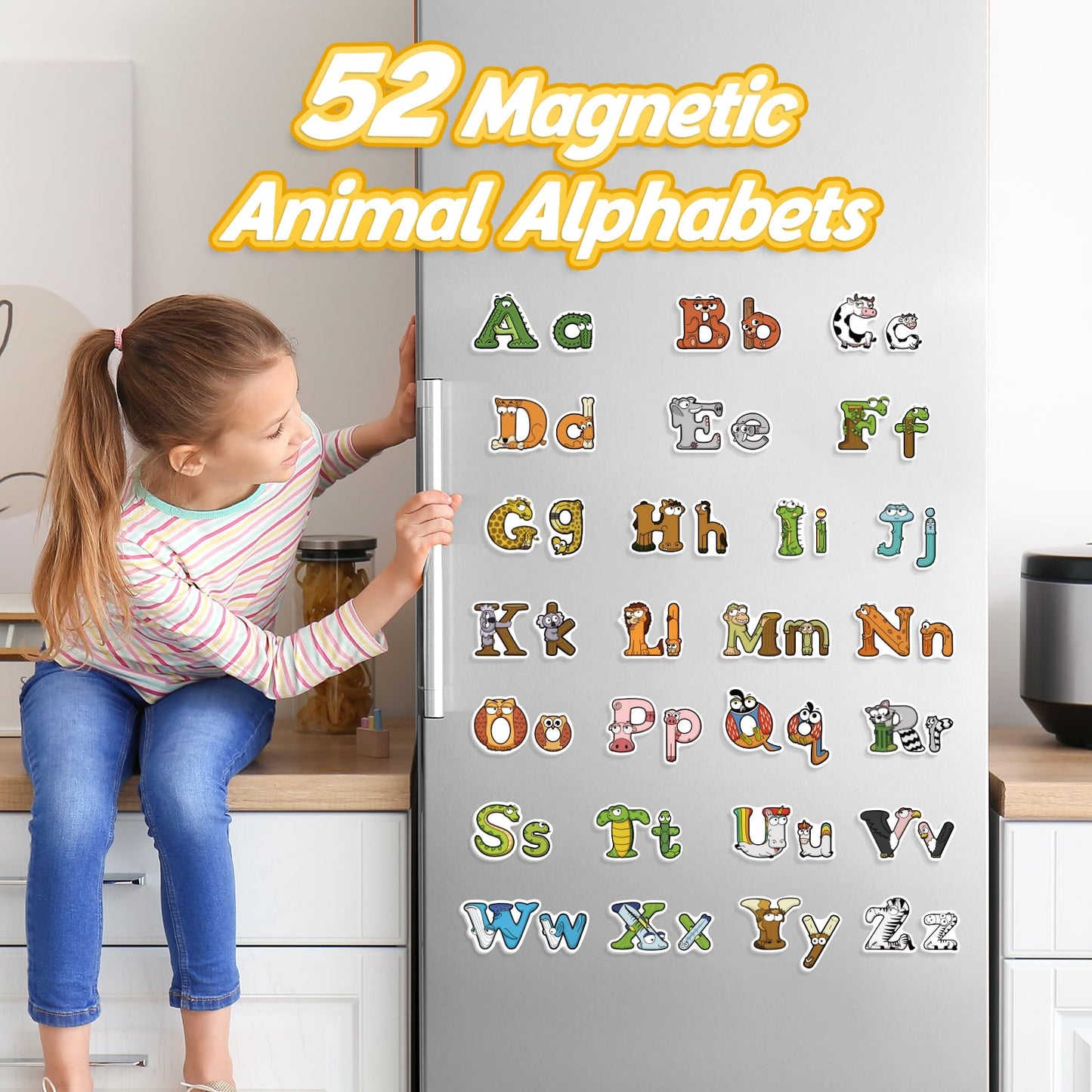 Cubos clasificadores de letras magnéticas y rompecabezas, 208 piezas