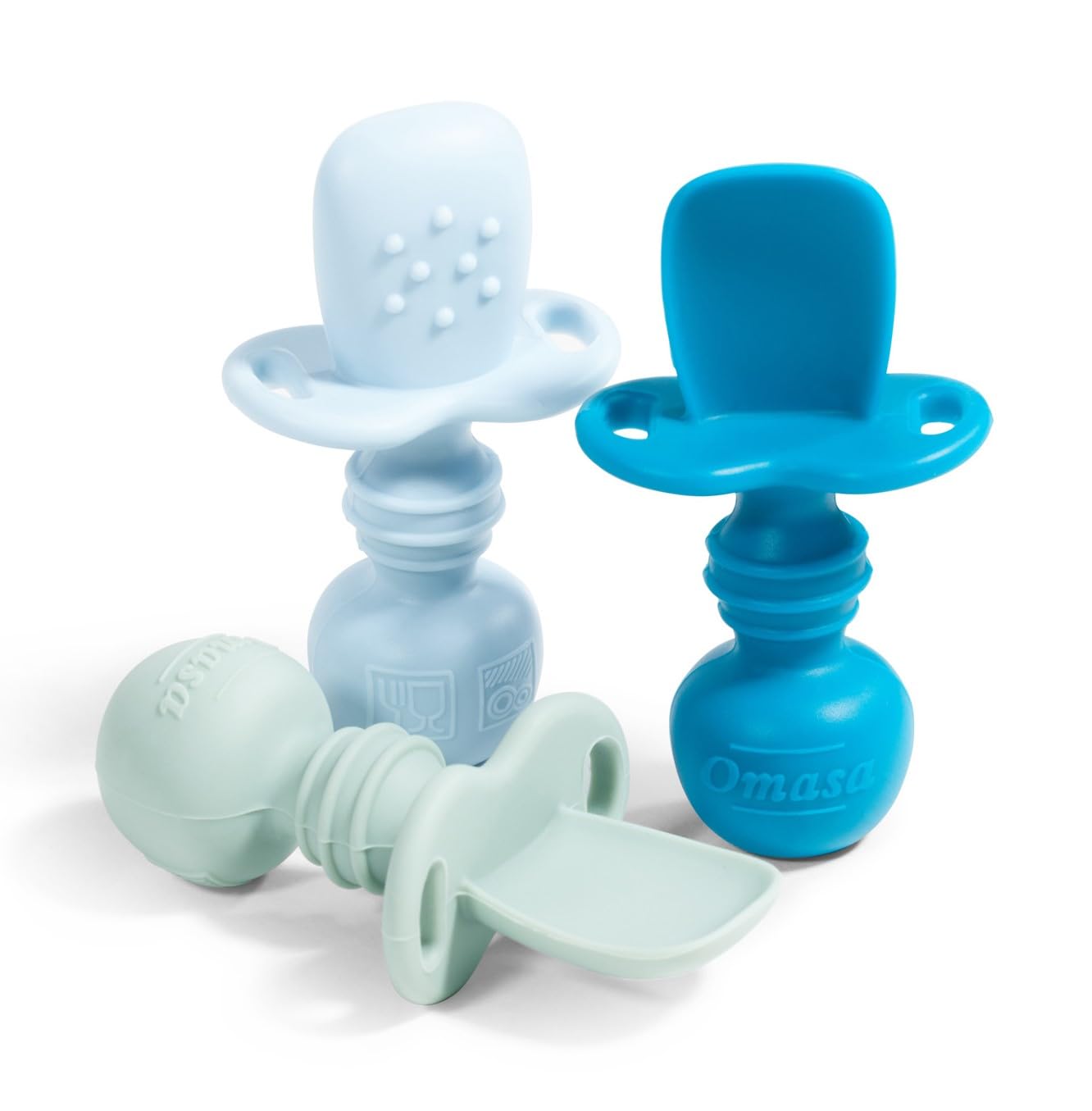 OMASA Cucharas de silicona para bebés de 6 meses en adelante