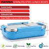 Signoraware Caja Bento de acero inoxidable para hombres, azul, 34 onzas