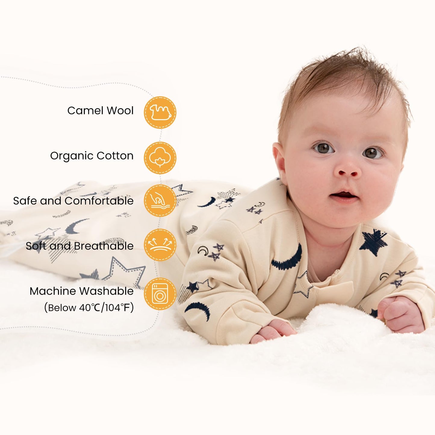 Kaiya Baby saco de dormir de 1.0 tog de 0-6 meses