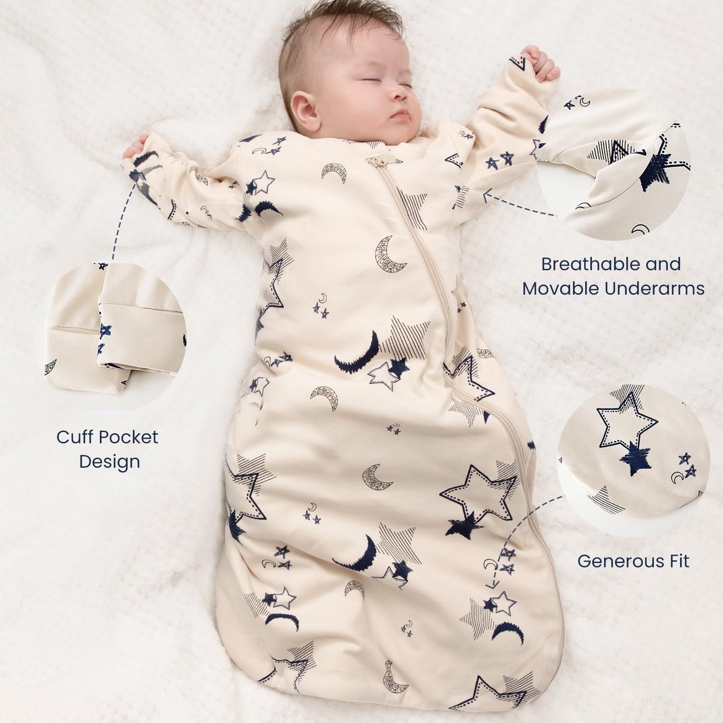 Kaiya Baby saco de dormir de 1.0 tog de 0-6 meses