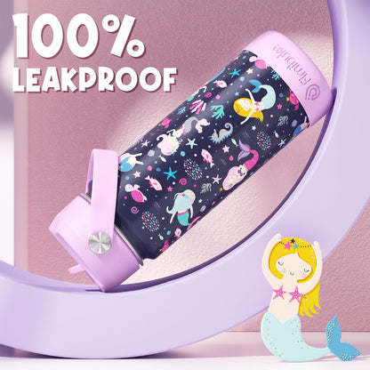 Fimibuke Botella de agua para niños, 18 onzas, sin BPA, de acero inoxidable