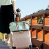 Home For Each - Bolsa de almacenamiento portátil para pañales con tapa enrollable y divisores extraíbles