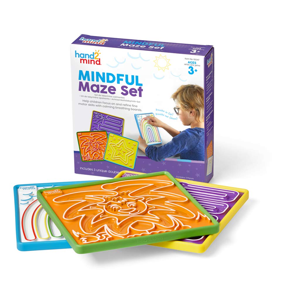 hand2mind Mindful Maze Boards, aprende patrones de respiración