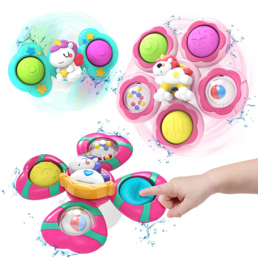 3 piezas de ventosa Fidget Spinner para bebés