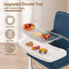 BabyBond - Asiento elevador de viaje para bebé con doble bandeja