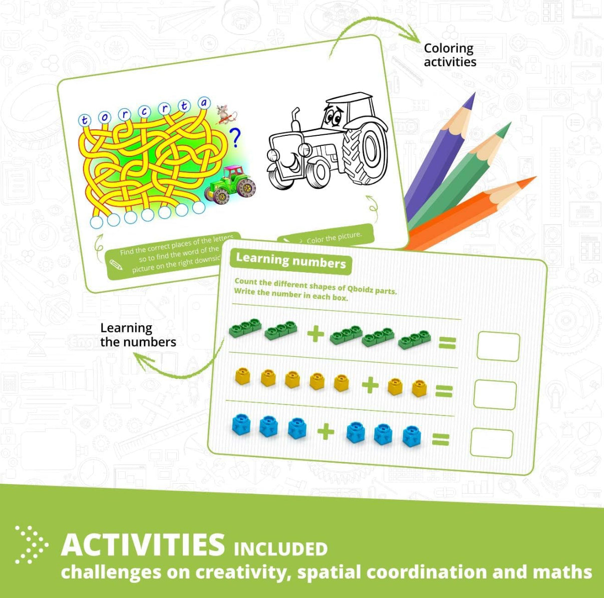 Engino QBOIDZ - Tractor de granja, bloques de construcción a partir de 4 años