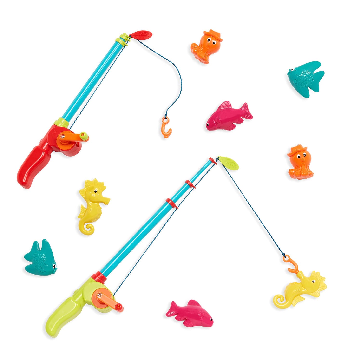 B. toys Little Fisher Kit - Juego de aventura de pesca magnética con varillas dobles