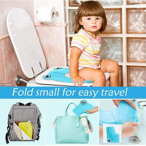 Asiento de inodoro plegable de viaje para niños/bebés