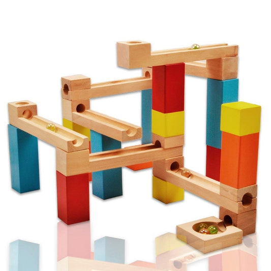 Juego de 33 piezas de bloques de construcción de madera para niños