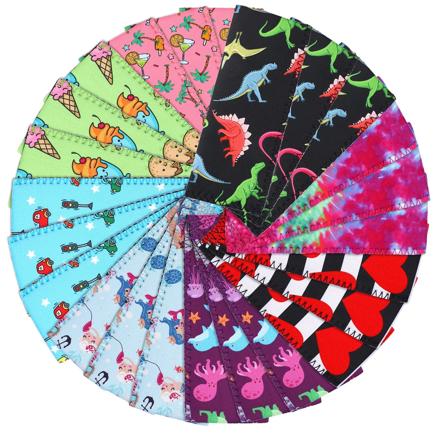 JANYUN - Paquete de 24 fundas de neopreno para paletas heladas