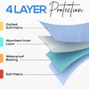 Utopia Bedding - Juego de 4 protectores de cama acolchados impermeables (lavables, reutilizables) para incontinencia 34 x 36