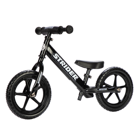 Strider Bicicleta deportiva de 12 pulgadas – Bicicleta de equilibrio sin pedal para niños de 1 a 4 años
