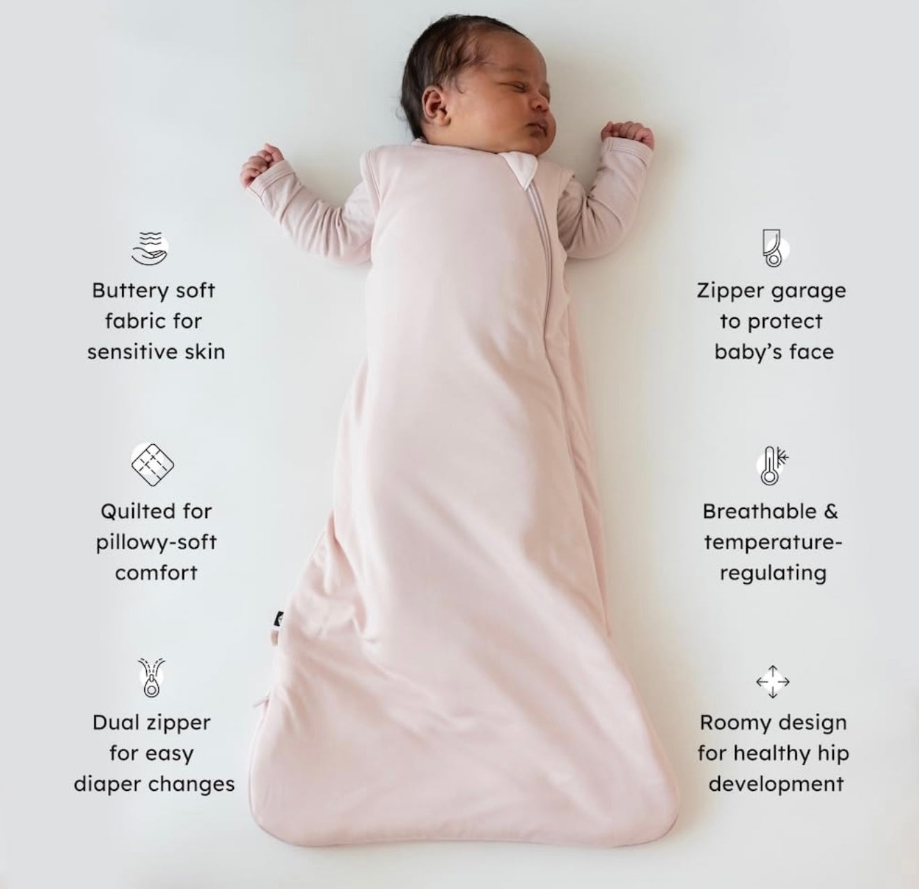 KYTE BABY - Saco de dormir unisex para bebés y niños pequeños, de rayón, 1.0 tog, talla L