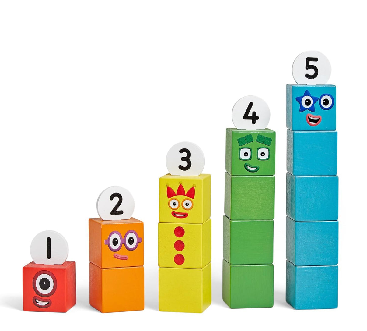 hand2mind Numberblocks de uno a cinco bloques de madera