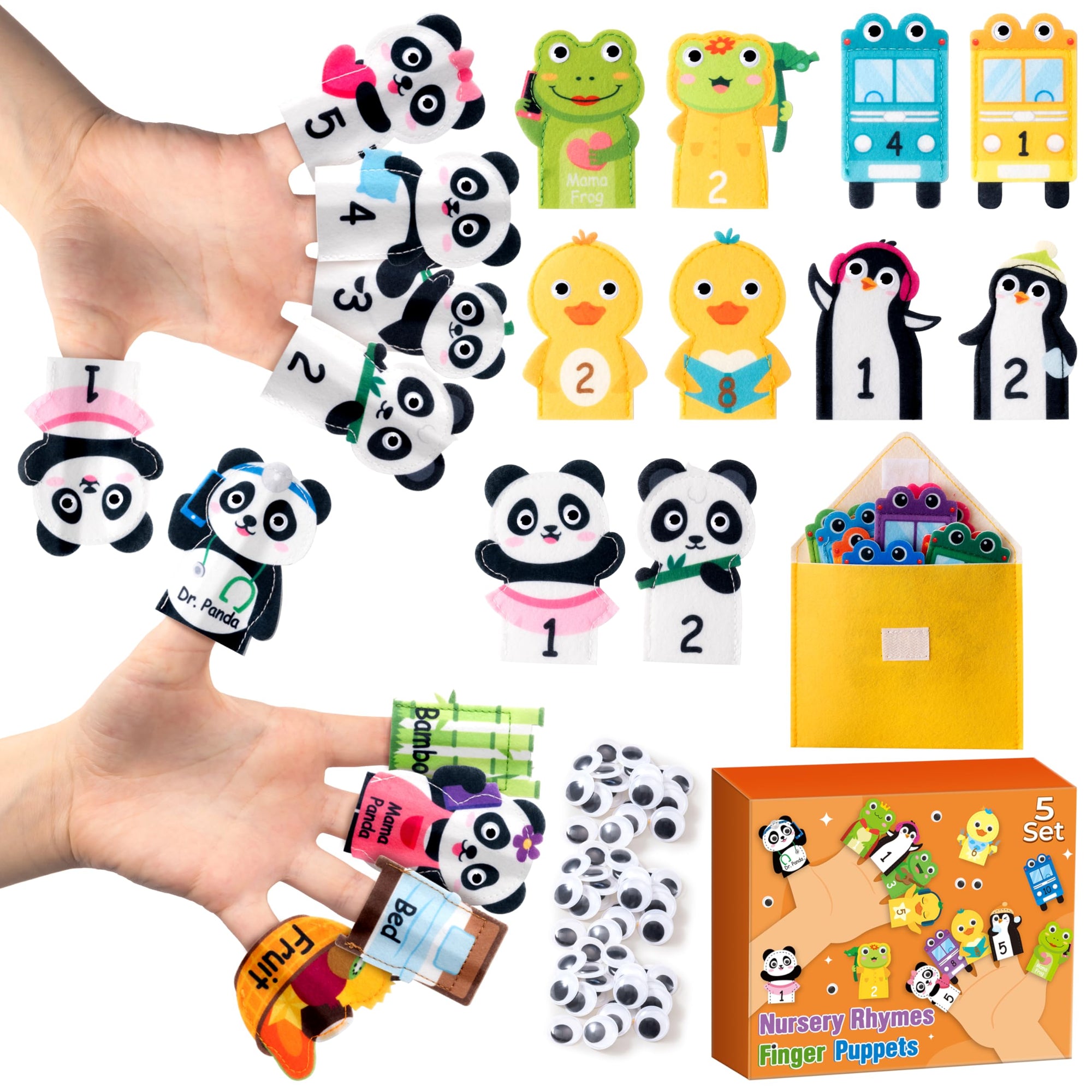 Marionetas educativas para contar historias con números