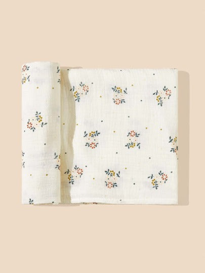 Mantita de muselina de flores