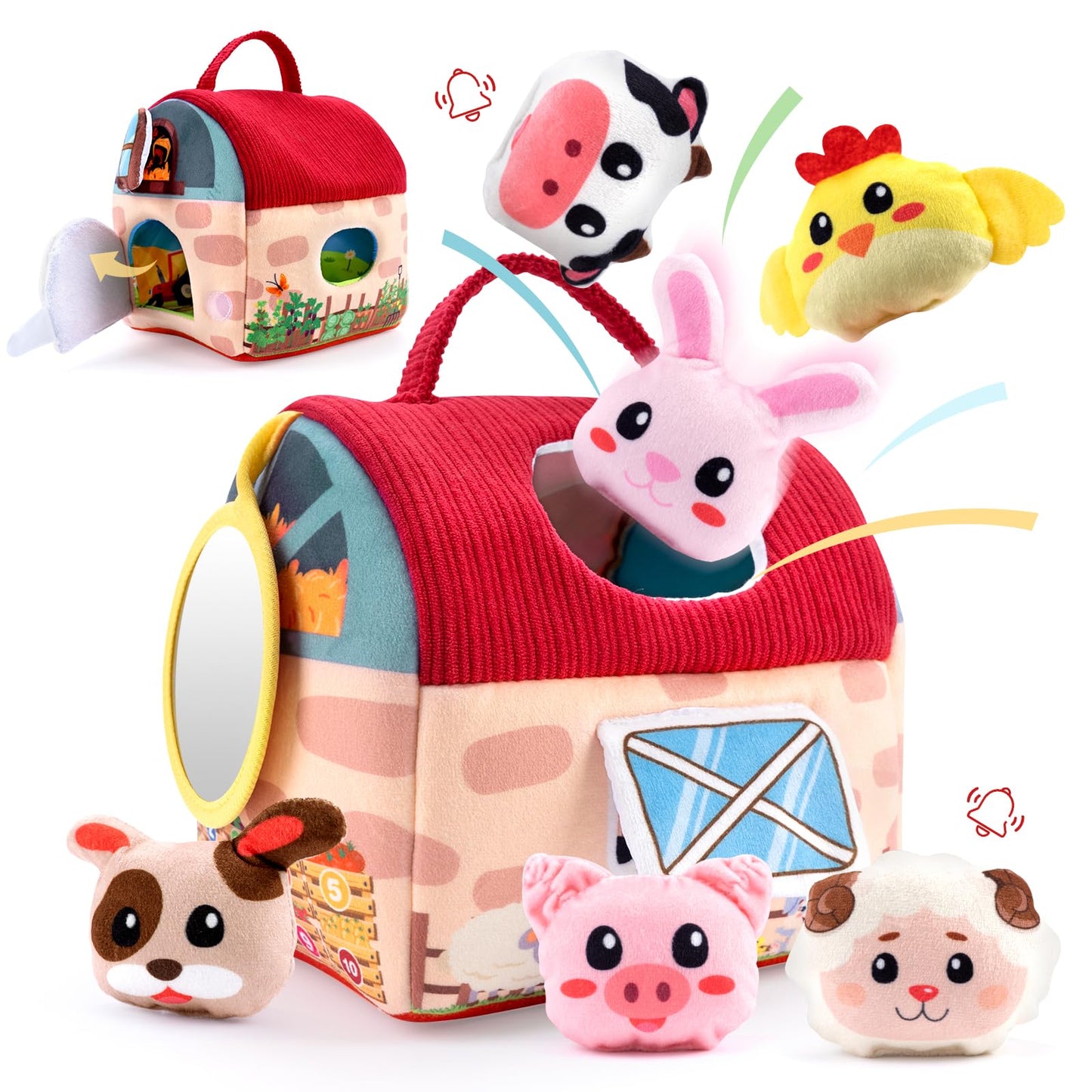 Granero Mini Juego Sensoria con Peluches de Granja