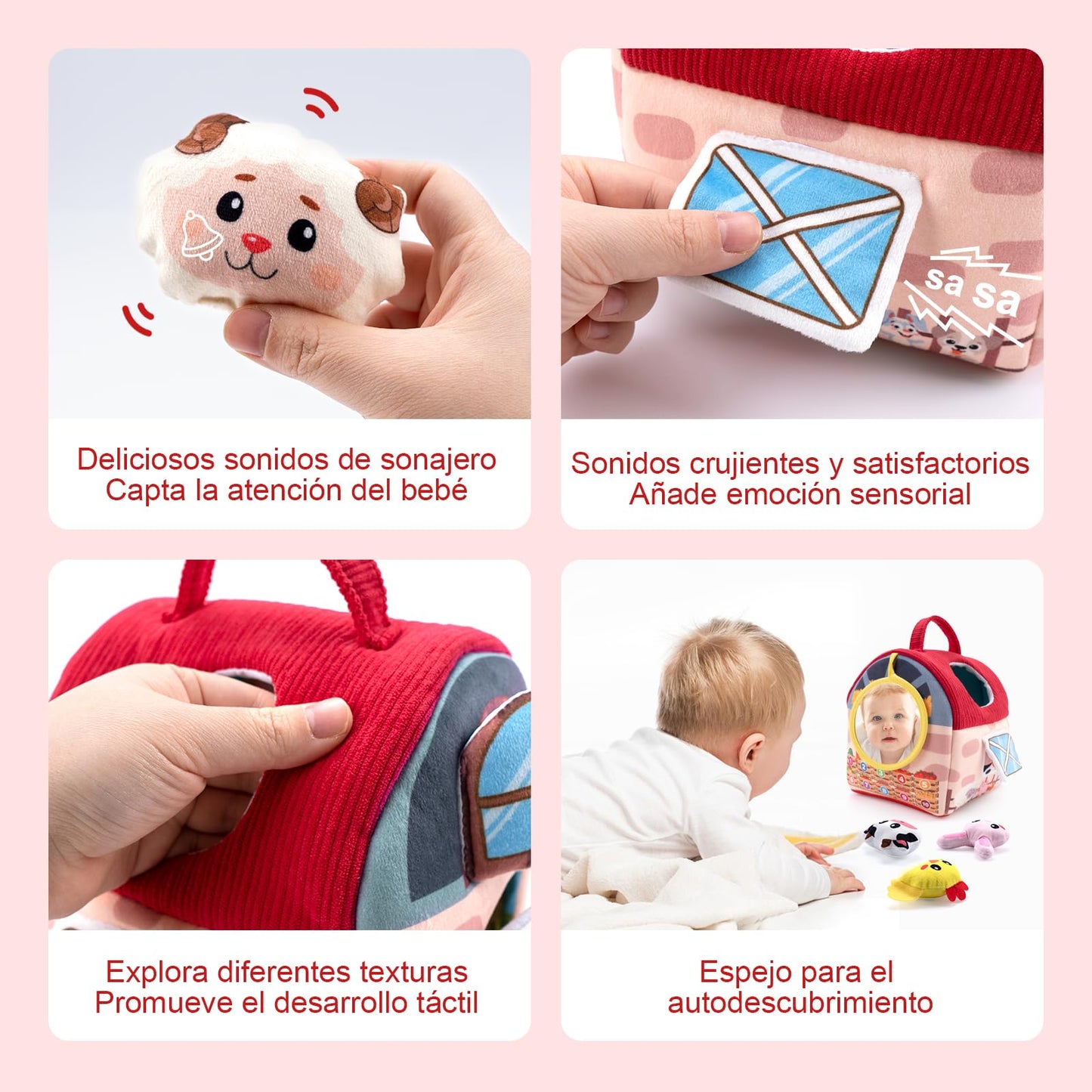 Granero Mini Juego Sensoria con Peluches de Granja