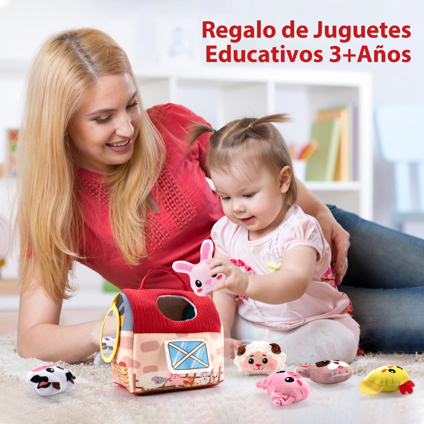 Granero Mini Juego Sensoria con Peluches de Granja