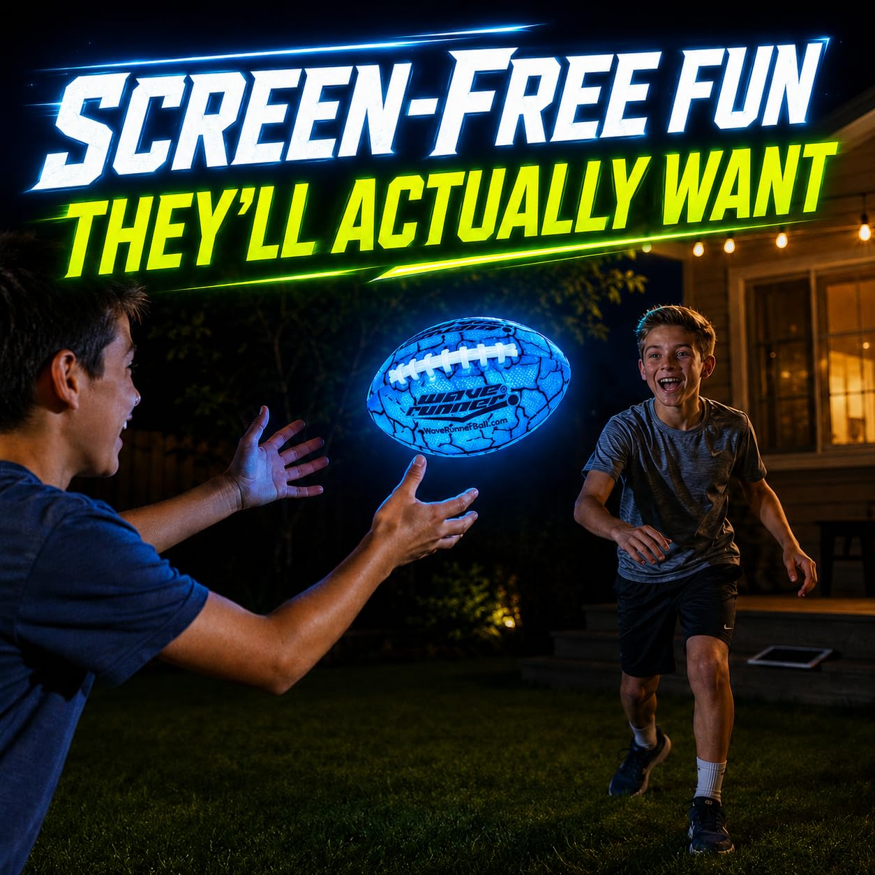 Wave Runner Balón de fútbol LED impermeable que brilla en la oscuridad