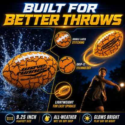 Wave Runner Balón de fútbol LED impermeable que brilla en la oscuridad