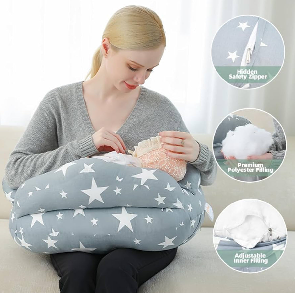 Chilling Home Almohada de lactancia ajustable