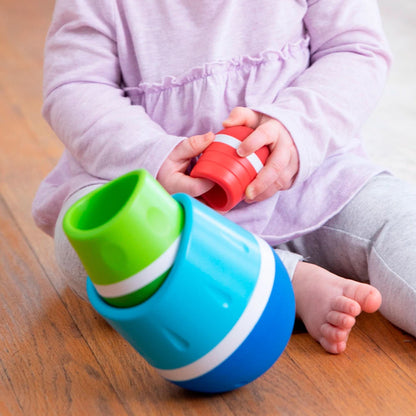 Fat Brain Toys TumbleRoos - Juguete apilable de motor fino