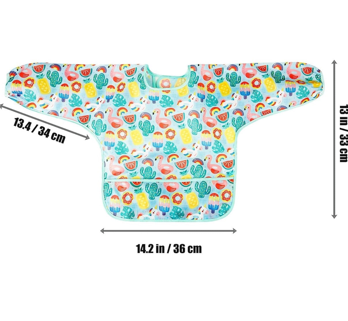 Paquete de 5 baberos de manga larga para bebé