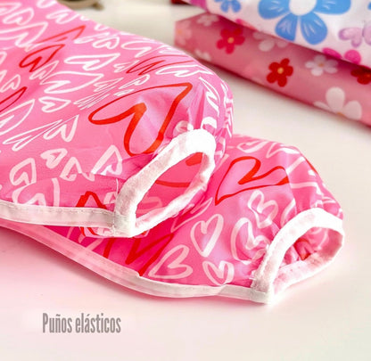 Paquete de 5 baberos de manga larga para bebé