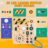 Montessori Tablero de madera con 8 interruptores de luz LED