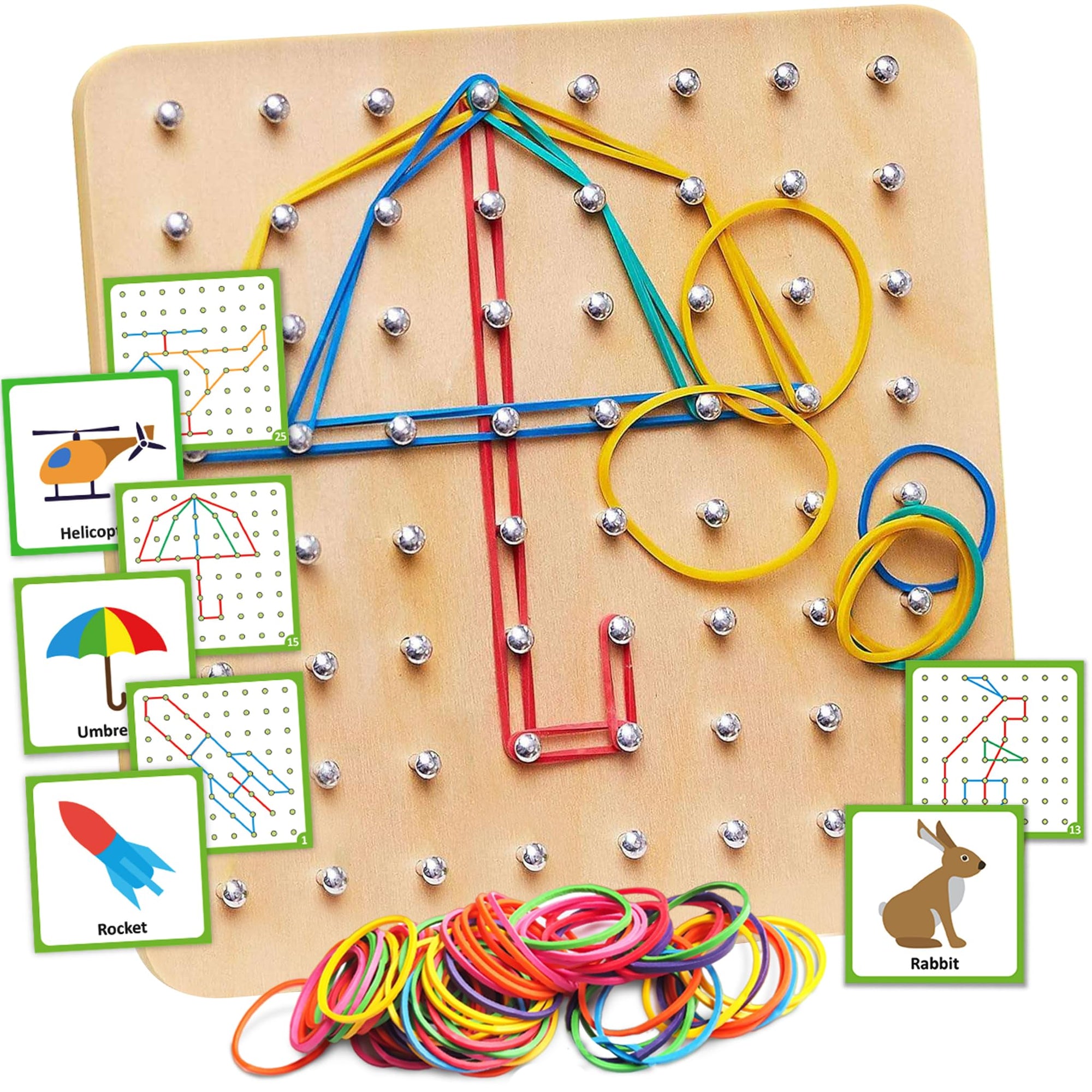 Panda Brothers Geoboard de madera