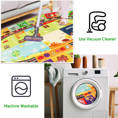 ABC - Alfombra educativa ovalada de 39.4 x 59 pulgadas