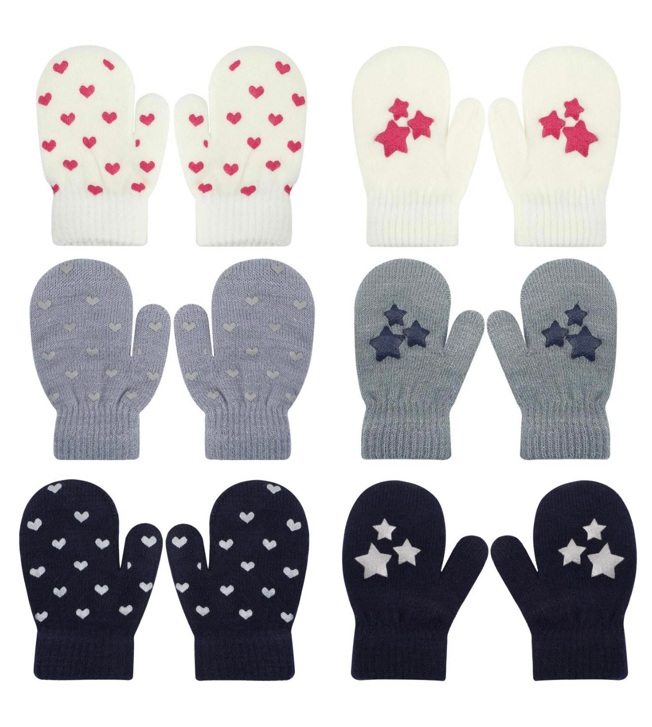 6 pares de guantes para niños de 1-4 años QKURT