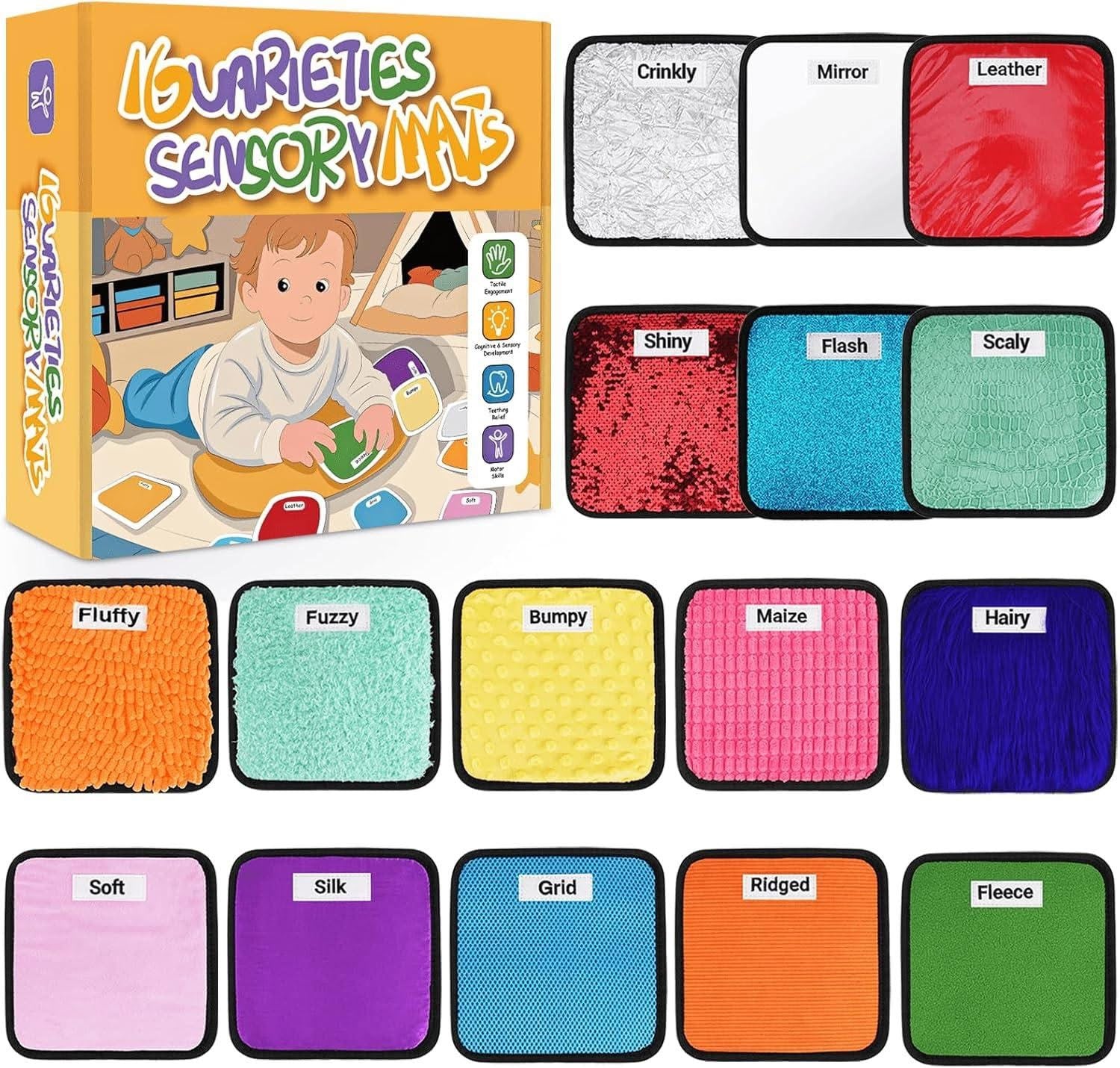 16 Mats sensoriales para bebes