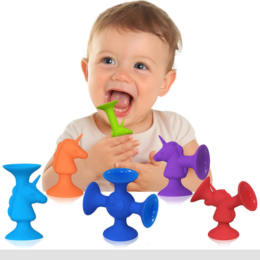 Guibola juguetes de succión para el baño unicornio, 25 piezas