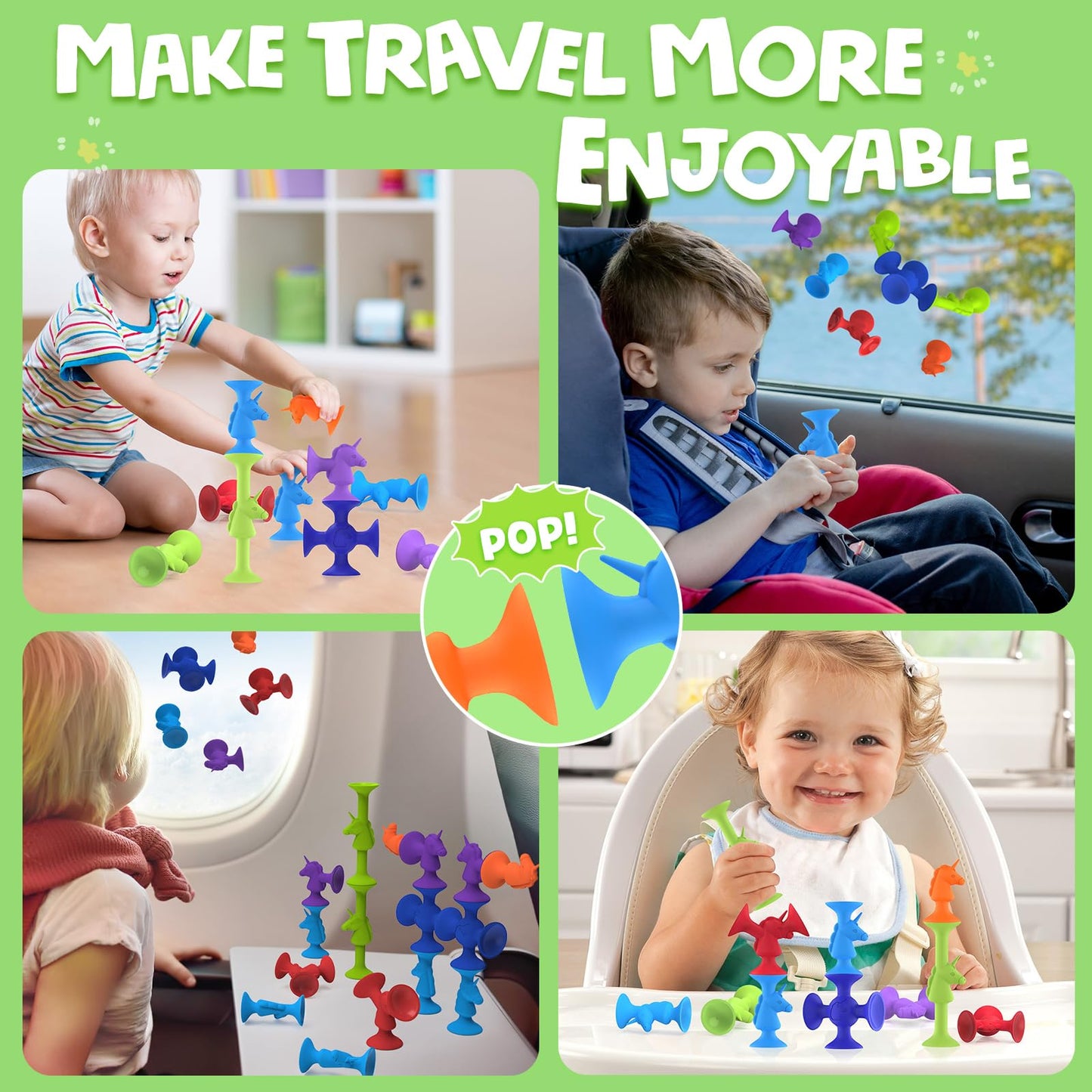 Guibola juguetes de succión para el baño unicornio, 25 piezas