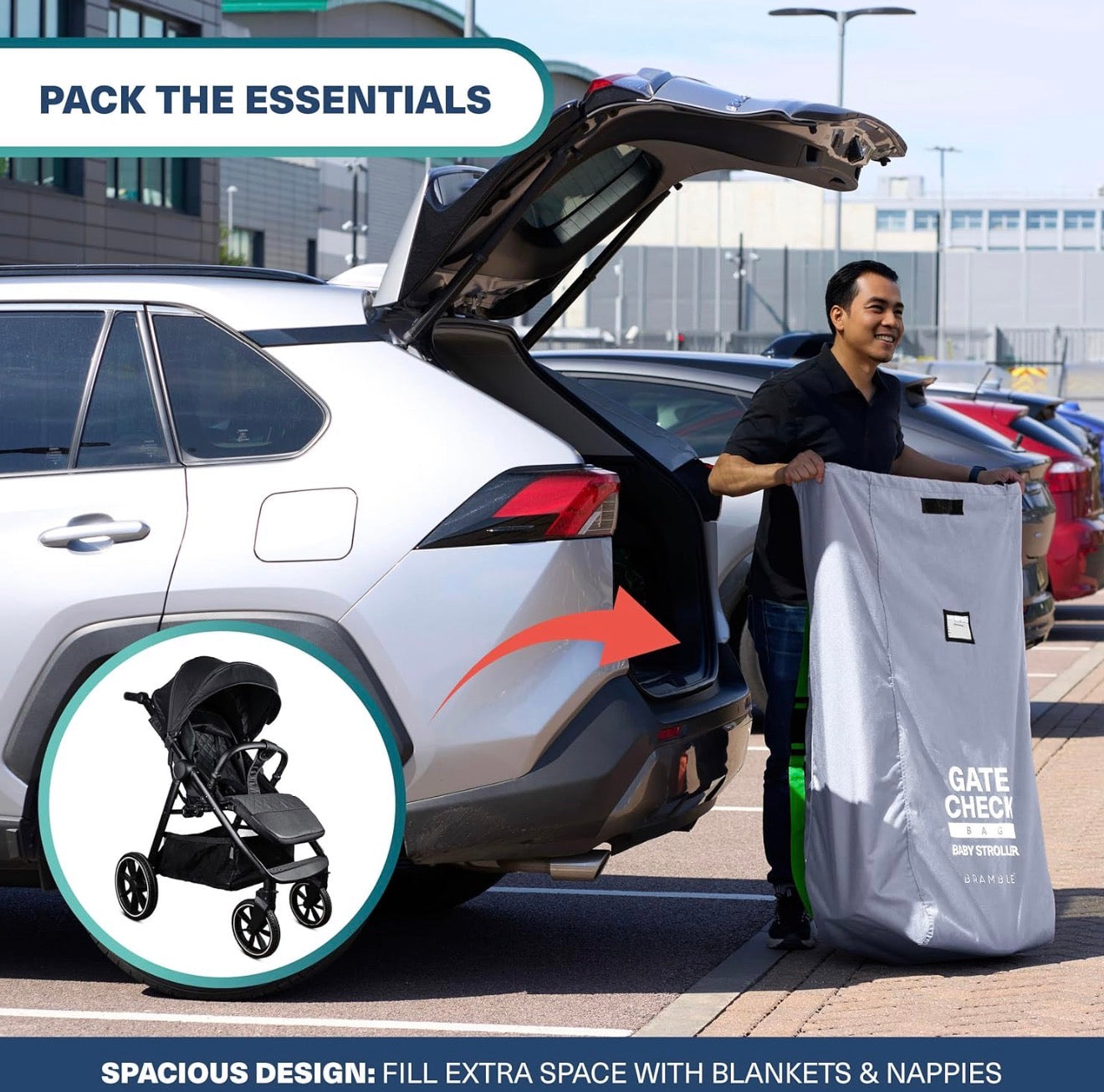 BRAMBLE - Bolsa de viaje XL para cochecito de bebé