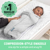 SwaddleMe by Ingenuity - Cápsula de compresión, cremallera bidireccional para cambios fáciles, 0-2 meses