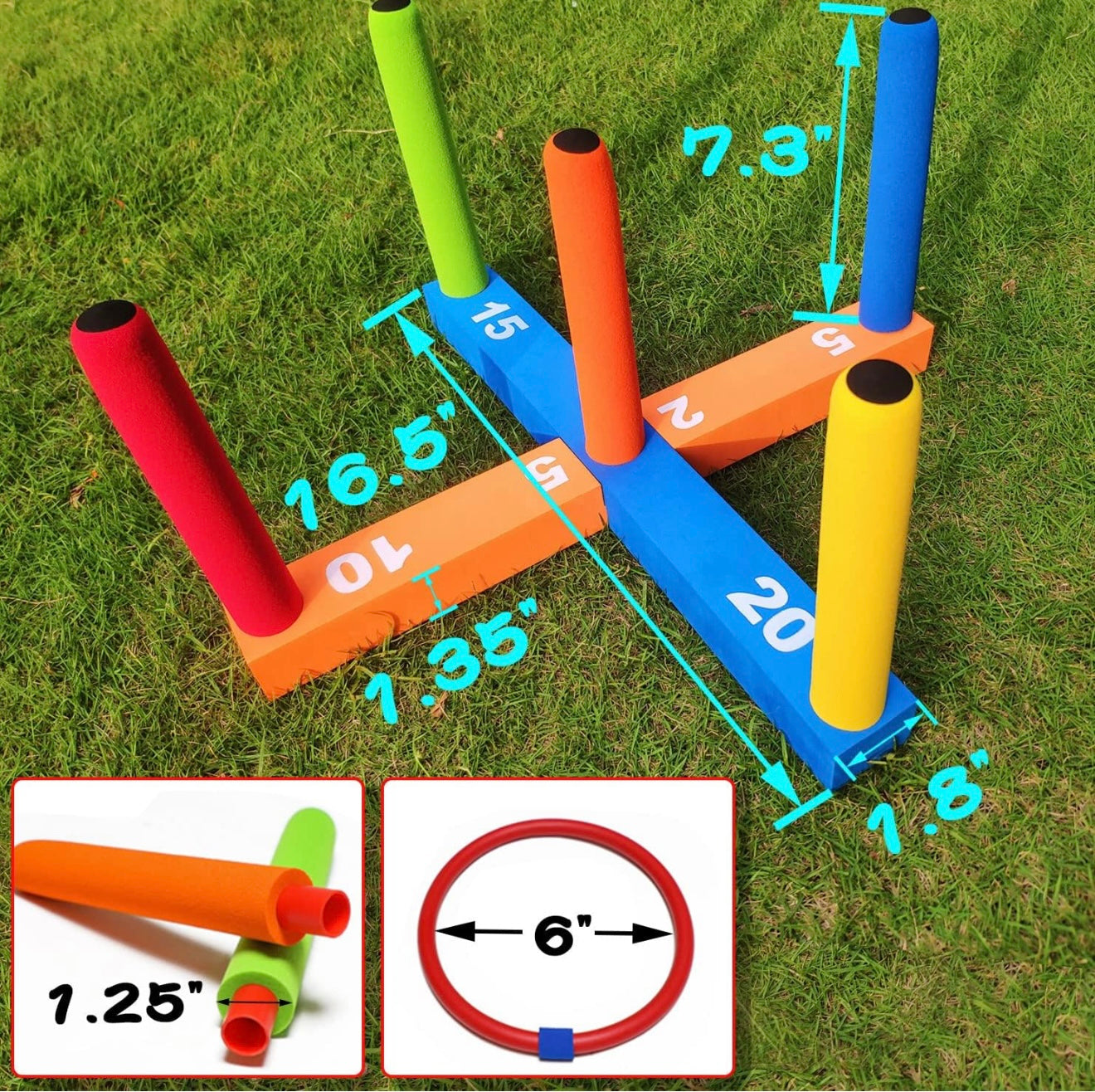 Juego de lanzamiento de aros para niños